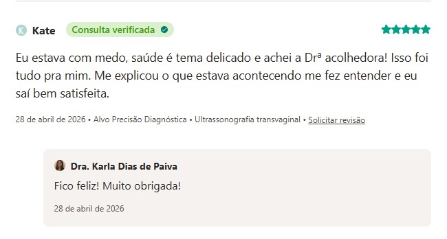 Avaliação verificada de Kate no Doctoralia